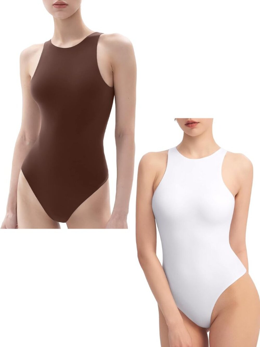 2 Pack PUMIEY Sleeveless Bodysuits